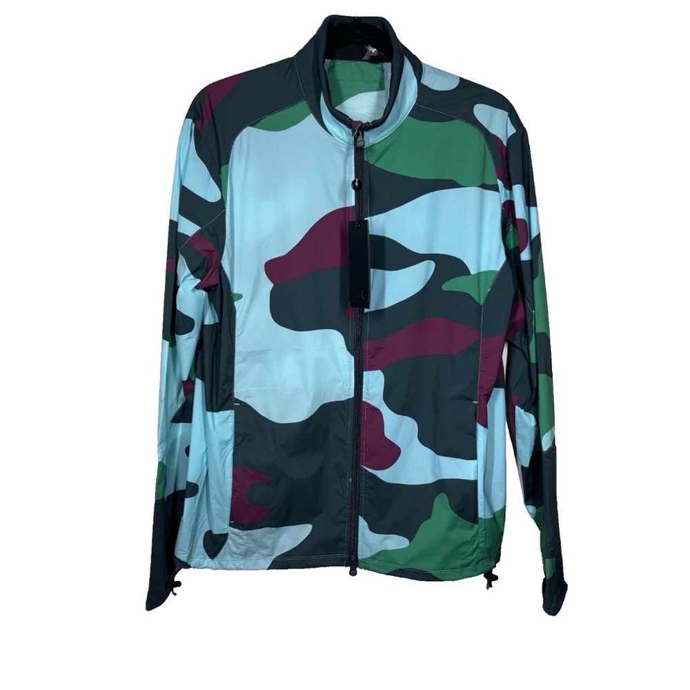 NWT Greyson Mens M Camoscape Trailwolf Lightweight Jacket Mens Large Golf Zip